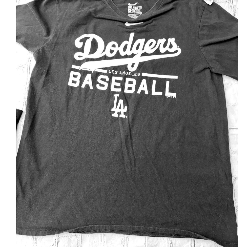 Nike Los Angeles Dodgers Baseball T-Shirt Mens Large Black Short Sleeve MLB Tee